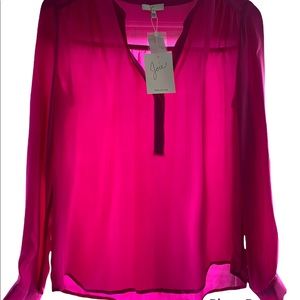 Pink blouse from Joie.